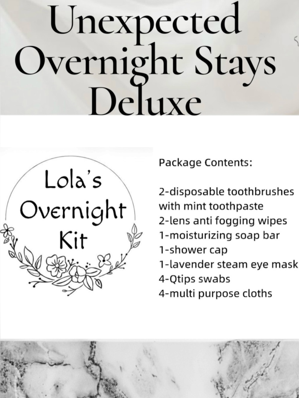 $5 Add-on | Lola’s Overnight Kit Deluxe - Travel Bath & Body Set